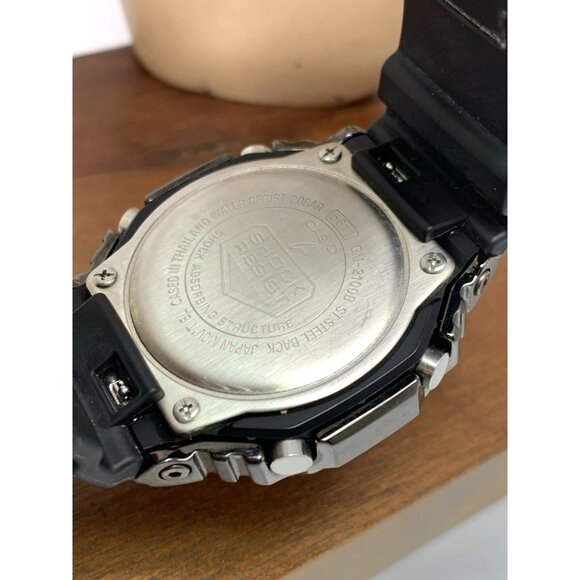 Casio G-Shock Men's Watch GM2100B Quartz Red Dial Black 44mm Analog Digital 5611 - Picture 6 of 14